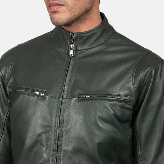 close-up-smooth-grain-green-leather-texture