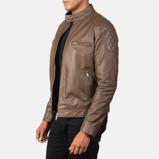 diamond-quilted-shoulder-detail-on-brown-biker-jacket