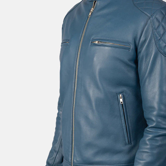 close-up-texture-premium-blue-sheepskin-leather