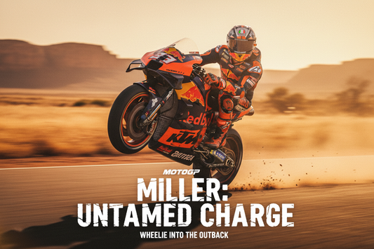 Jack Miller MotoGP KTM Australian rider attacking a corner with wild fearless instinct - EA Gears rider profile