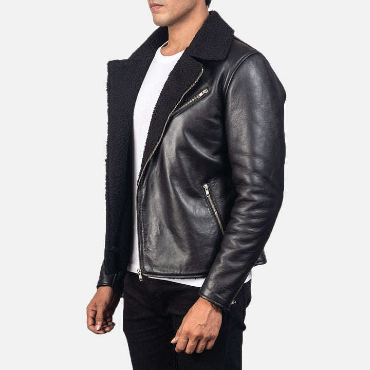 Mens-winter-leather-motorcycle-jacket-shearling-style