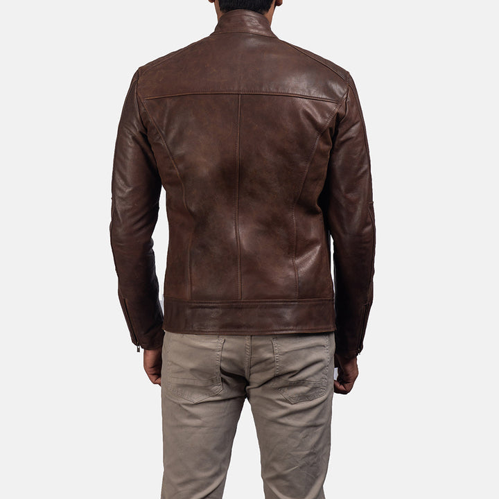 Dean Brown Leather Biker Jacket video