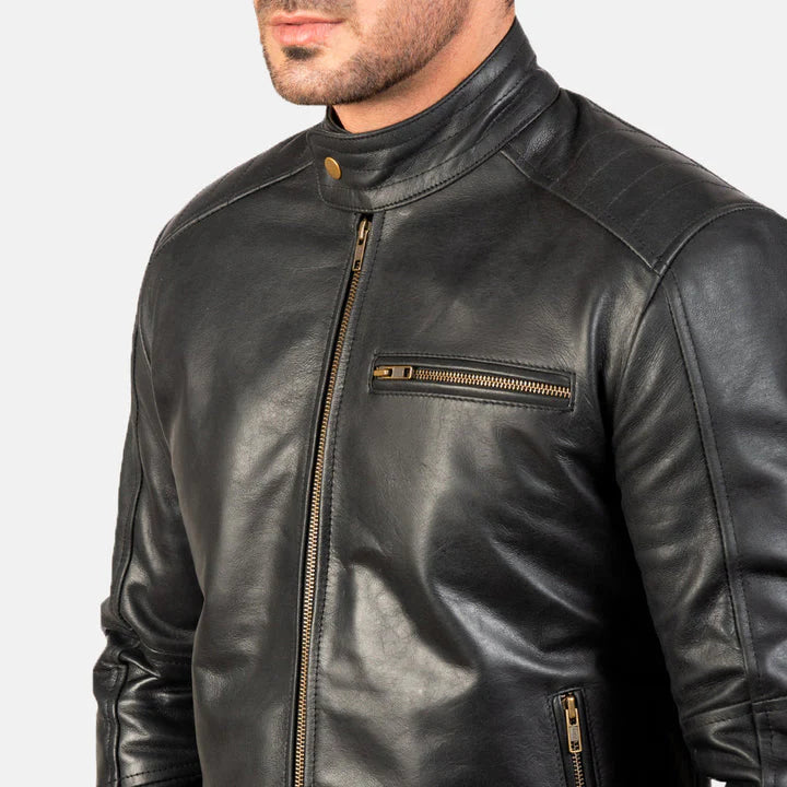 Handcrafted-mens-urban-riding-leather-jacket-close-up