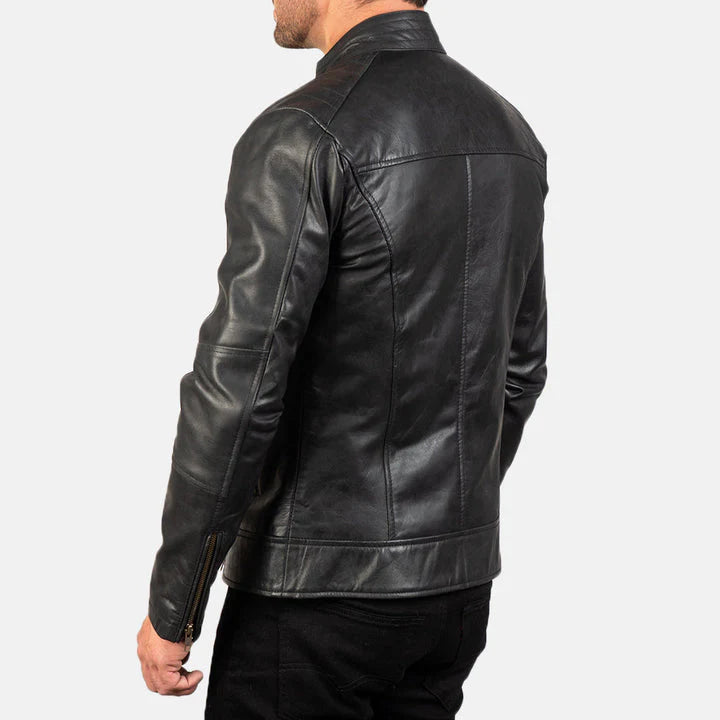 Back-view-of-minimalist-black-leather-biker-jacket