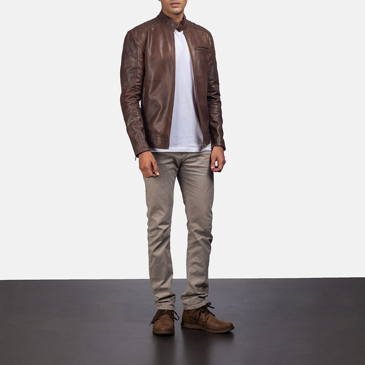 antique-brown-leather-biker-jacket-with-zipper-pockets