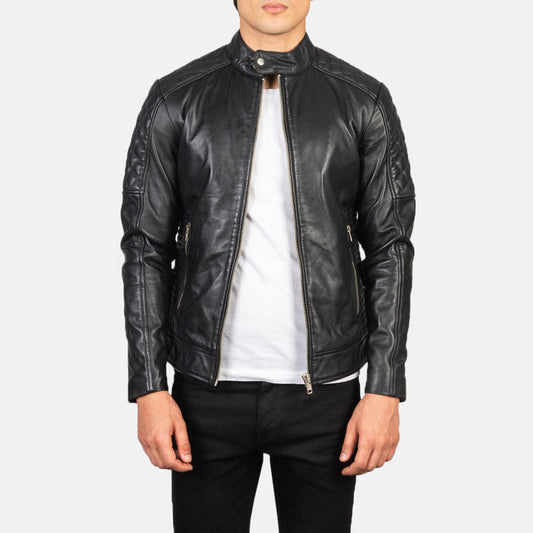 Fernando Black Leather Biker Jacket