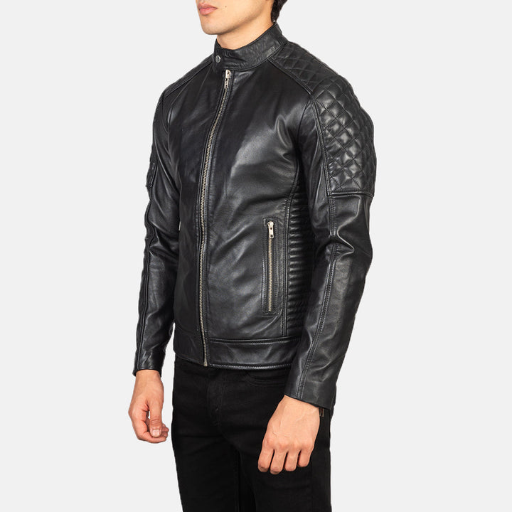 Fernando Black Leather Biker Jacket