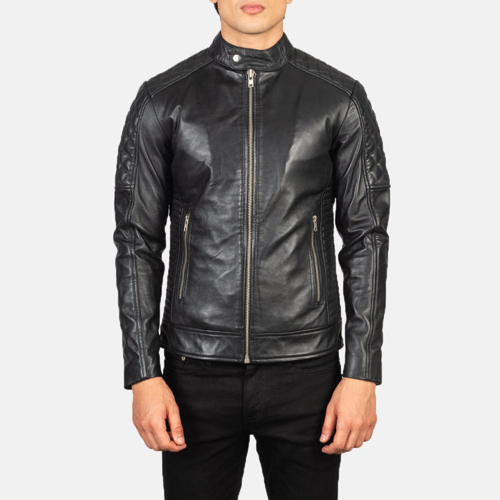 Fernando Black Leather Biker Jacket
