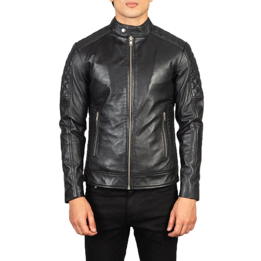 Fernando Black Leather Biker Jacket