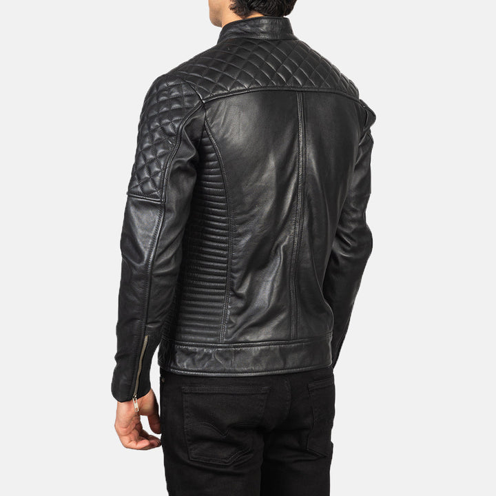 Fernando Black Leather Biker Jacket