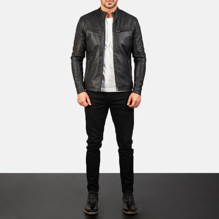 sleek-slim-fit-black-leather-biker-jacket-mandarin-collar