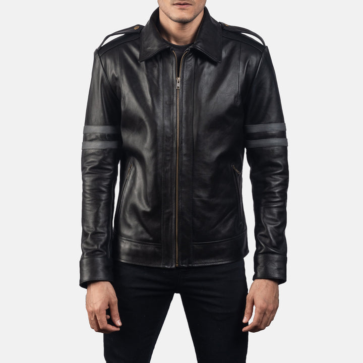 Leon-Kennedy-RE6-Leather-Jacket-Front-View-Black