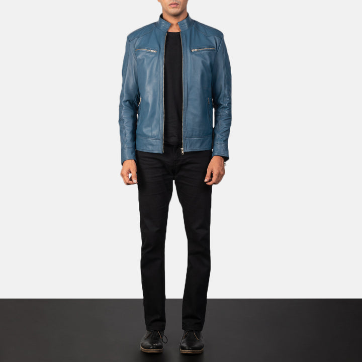 mens-slim-fit-blue-leather-jacket-with-chest-zippers