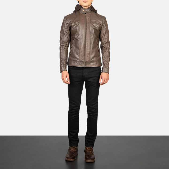 mens-urban-commuter-leather-outerwear-ash-brown-front-view-silm-fit