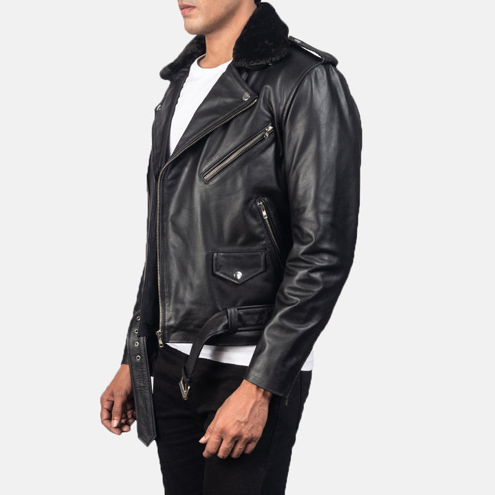 Genuine-cowhide-leather-moto-jacket-with-waist-belt