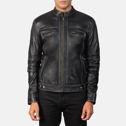 mens-black-leather-moto-jacket-with-white-contrast-stitching