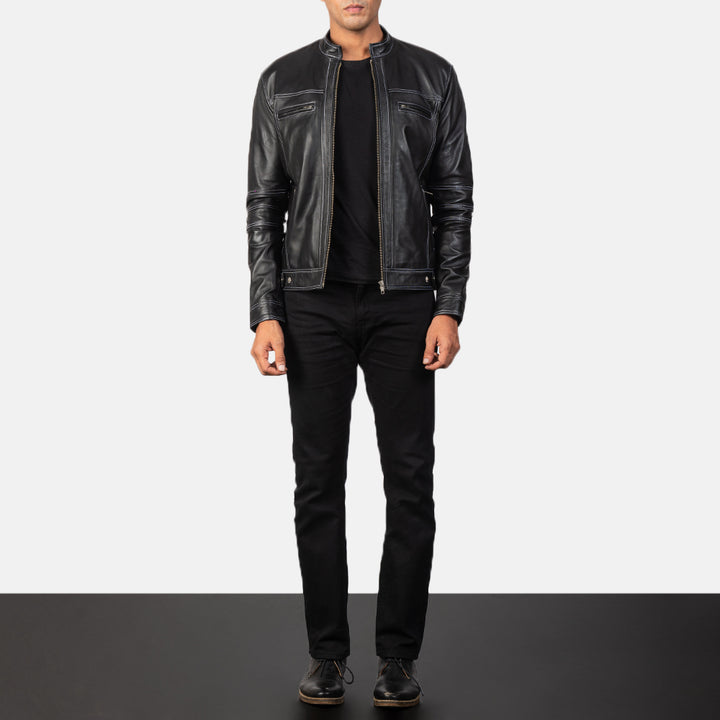 slim-fit-men-leather-racing-jacket-with-snap-collar