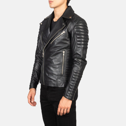 mens-black-leather-biker-jacket-with-ribbed-padded-arms