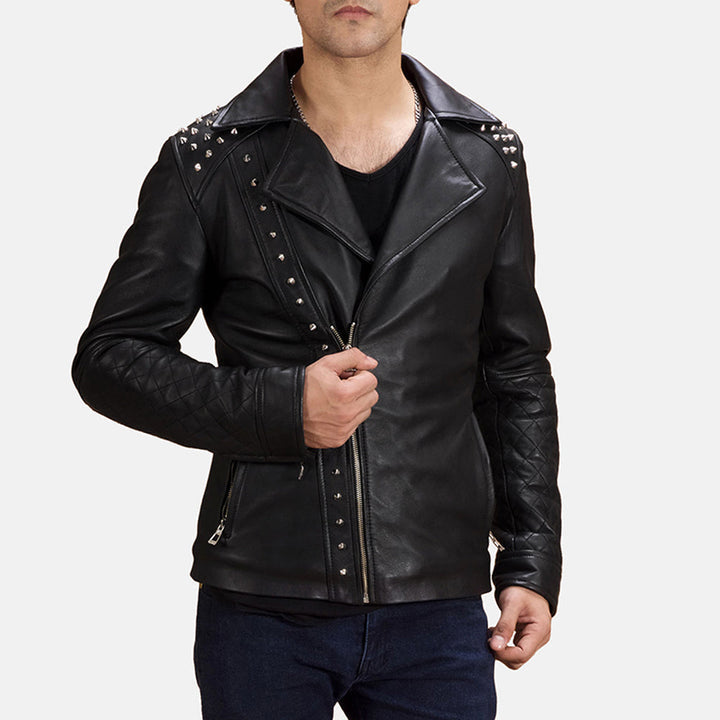 punk-rock-style-studded-leather-jacket-for-men-front-view