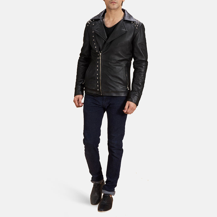 punk-rock-style-studded-leather-jacket-for-men-front-view-slim-fit