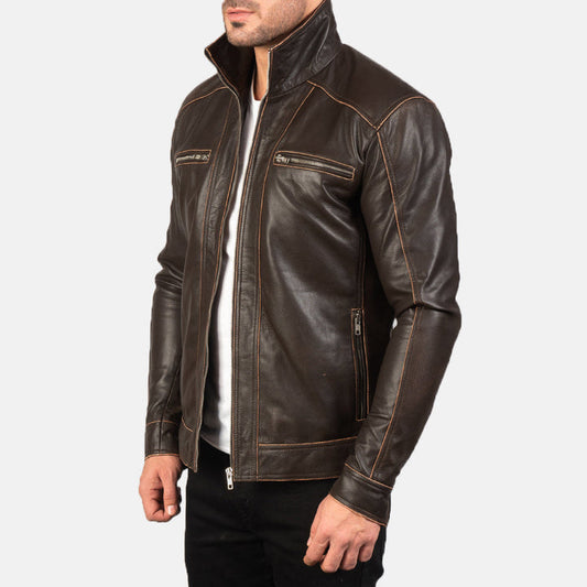 close-up-copper-stitching-on-dark-brown-leather-jacket