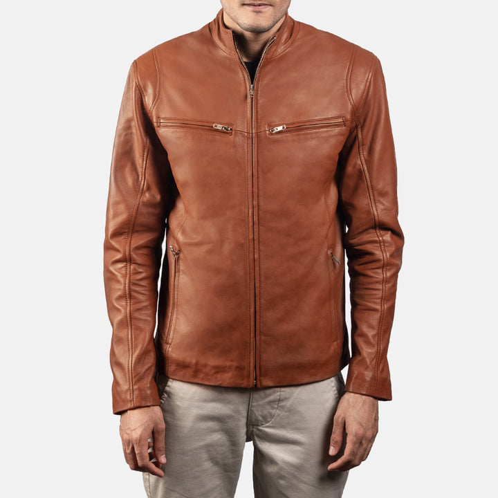 mens-cognac-tan-leather-cafe-racer-jacket-front-view