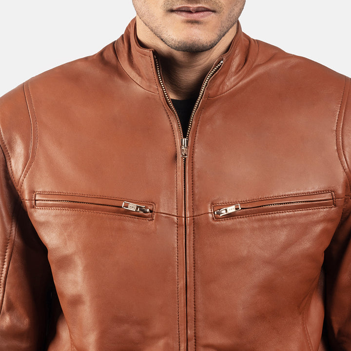 minimalist-tan-moto-jacket-with-mandarin-collar