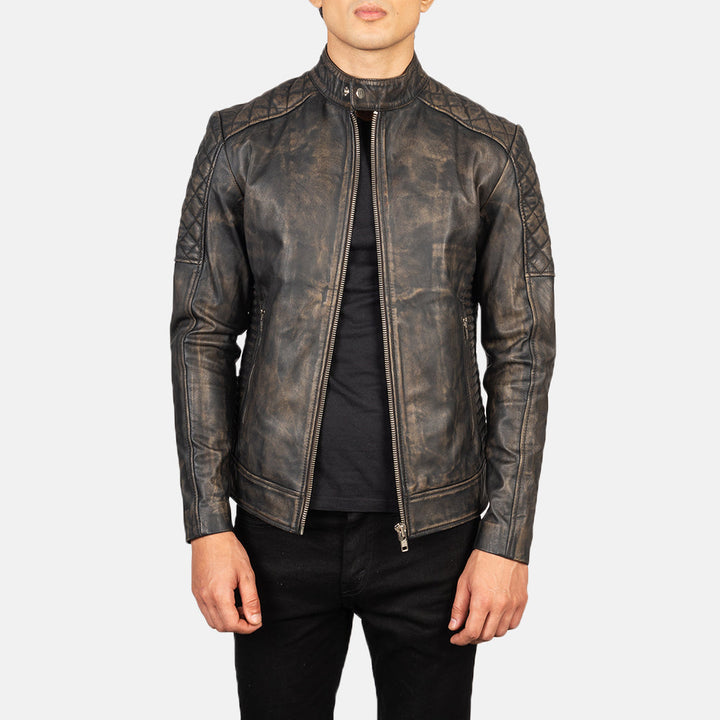 mens-slim-fit-grey-leather-racing-jacket-front-view-zip
