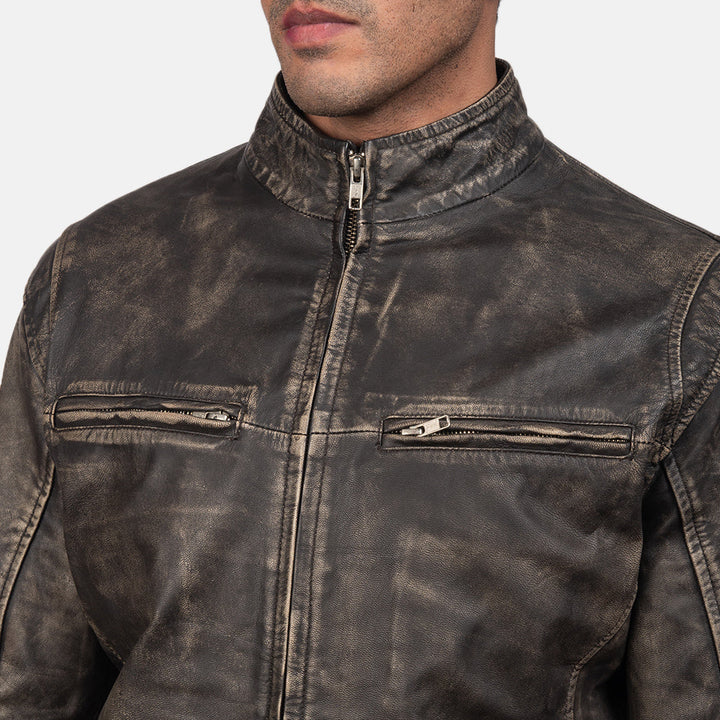 close-up-hand-distressed-leather-texture-grey-biker-jacket
