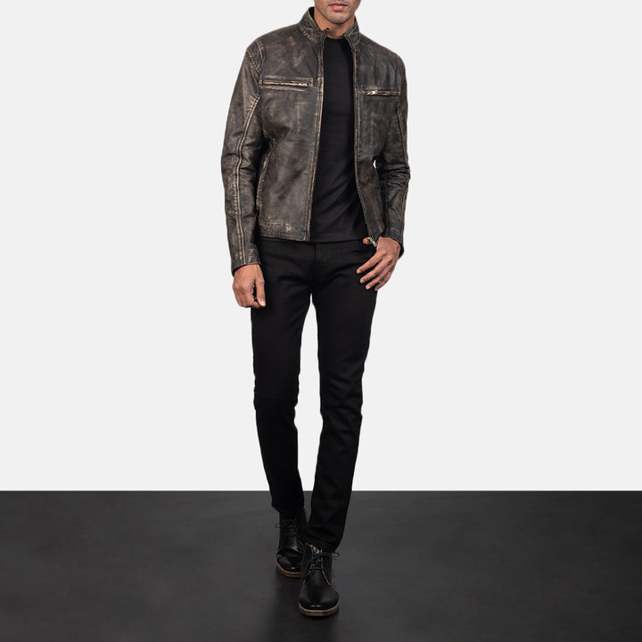 minimalist-grey-cowhide-racer-jacket-zipper-details