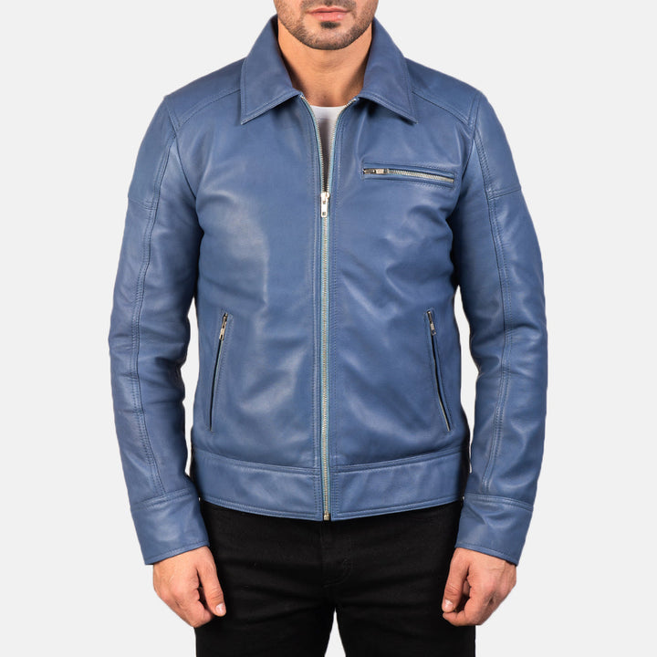 mens-dusty-slate-blue-leather-jacket-front-view