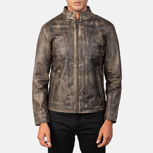 mens-industrial-slate-grey-distressed-leather-jacket-front