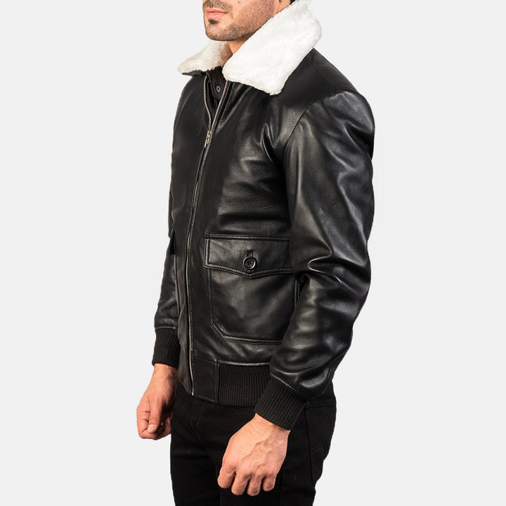 removable-faux-fur-collar-on-black-aviator-leather-jacket