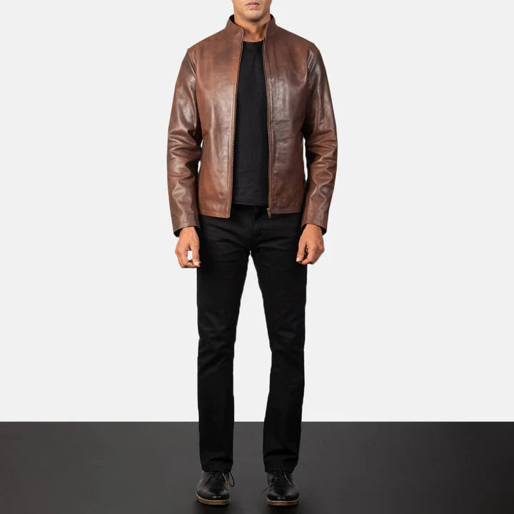 snap-tab-collar-detail-on-brown-biker-leather-jacket