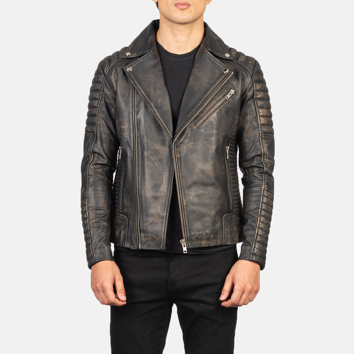 mens-black-biker-jacket-with-ribbed-shoulder-detailing