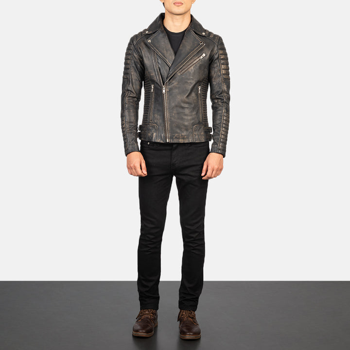 mens-brown-biker-jacket-with-ribbed-shoulder-detailing-front-zip
