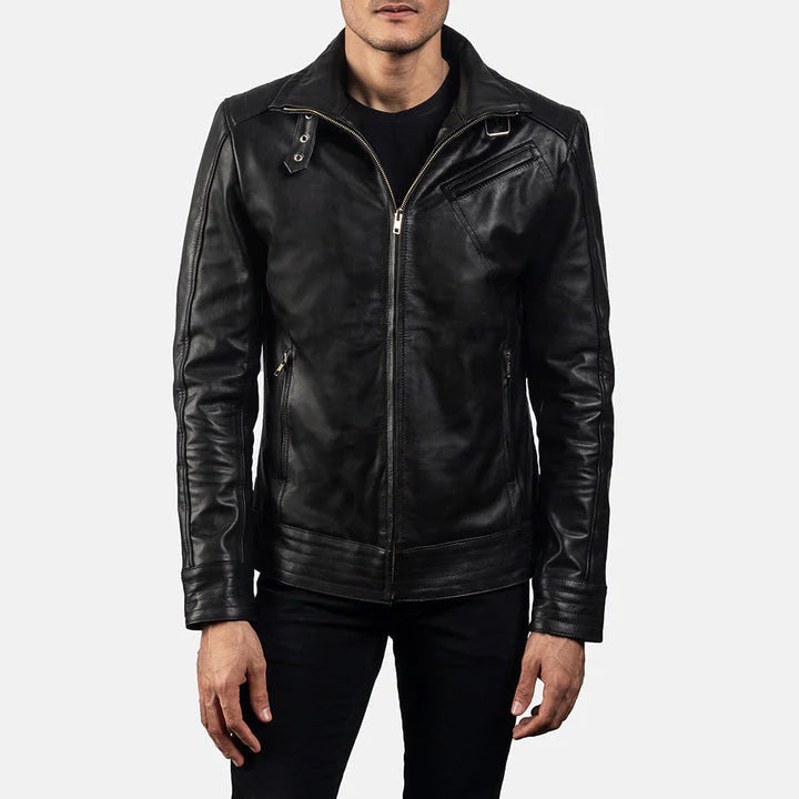 Nomad-mens-tobacco-leather-trucker-jacket-front