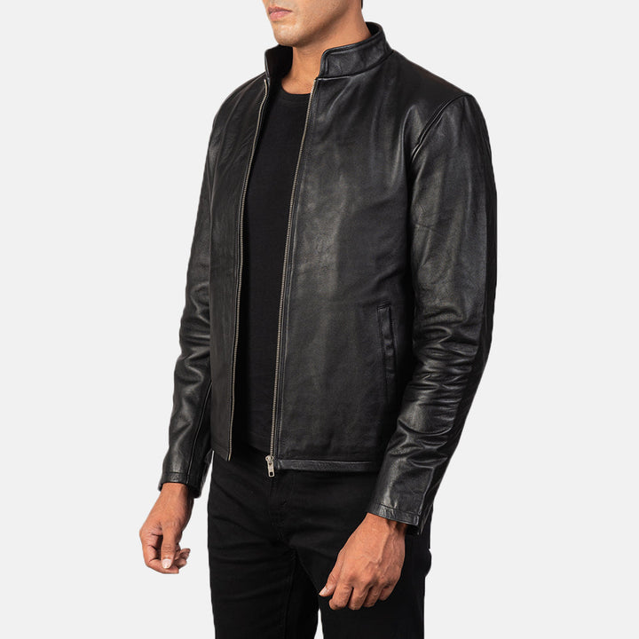Mens-perforated-leather-motorcycle-jacket-for-breathability