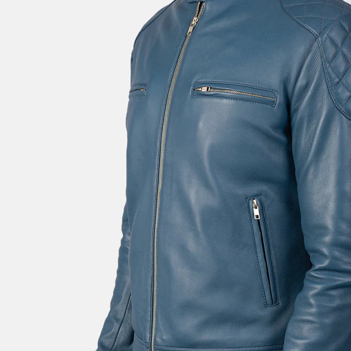 close-up-texture-premium-blue-sheepskin-leather
