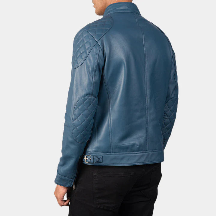 back-profile-men-blue-motorcycle-jacket-quilted-elbows