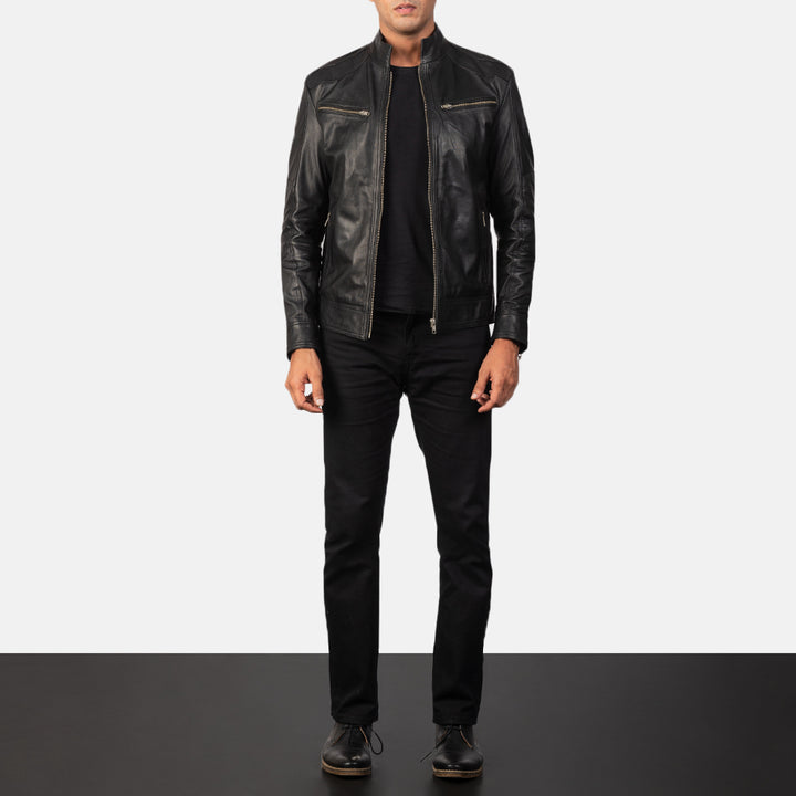 Mens-minimalist-black-leather-motorcycle-jacket-slim-fit