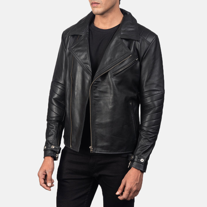 Premium-genuine-leather-biker-jacket-with-YKK-zippers