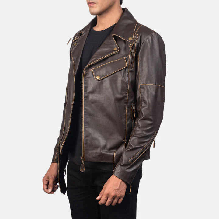 Close-up-of-hand-waxed-leather-texture-on-Vincent-jacket